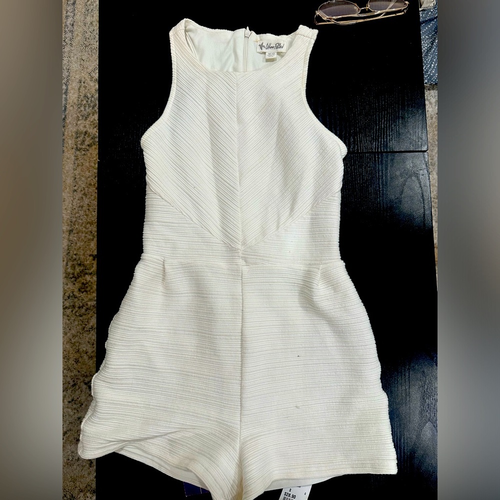 Ava & Aiden Ivory Textured Jumpsuit